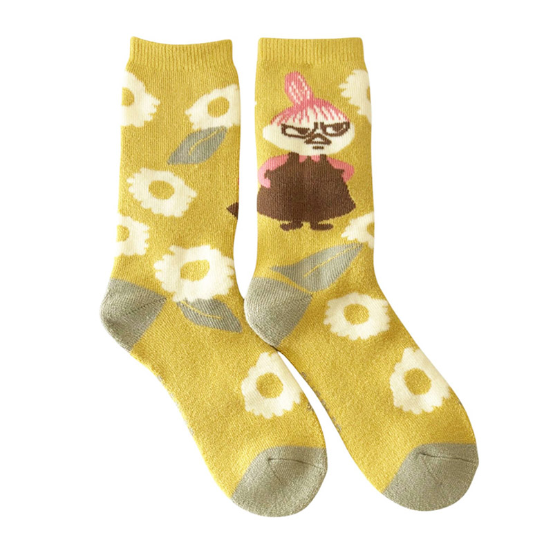 MOOMIN ぽっかぽかルームソックス/リトルミィ フラワー YE